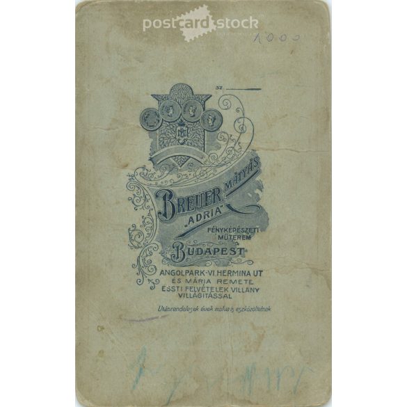 1910s. Men in horse-drawn carriages. The identity of the people in the picture is unknown. The picture was taken by Mátyás Breuer. Budapest. English Park, Hermina út. Old photo, original cabinet photo / hardback photo. (2792781)