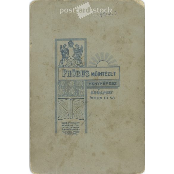 1910s. Ladies and children in hats. The identity of the people in the picture is unknown. The picture was taken by Mátyás Breuer. Hermit Mary. Old photo, original cabinet photo / hardback photo. (2792782)