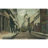 1914 - Pécs, Király Street. Original paper image. Colored photo, old postcard. (2792798)