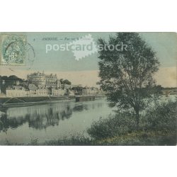   1905 – Amboise, historic city in France. Original paper image. Colored photo, old postcard. (2792803)