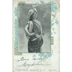   1903 – Advertising postcard – Champagne Mercier & Co. Original paper image. Colored photo, old postcard. (2792804)