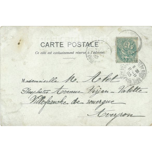 1903 - Advertising postcard - Champagne Mercier & Co. Original paper image. Colored photo, old postcard. (2792804)