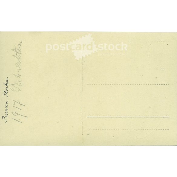 1917 - Studio photo of Ilonka Burza. The author of the photo is unknown. Original old photo. Black and white photo, old postcard. (2792809)