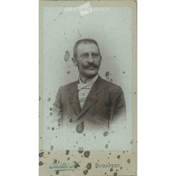   Mr Zwickeres, with bow tie, portrait photo. Original cabinet photo / hardback photo / business card, CDV photo (2792815)