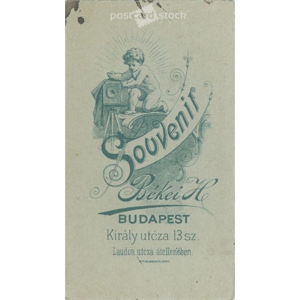 Mr Zwickeres, with bow tie, portrait photo. Original cabinet photo / hardback photo / business card, CDV photo (2792815)