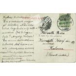 1909 - Zrínyi Street, Sombor. The people in the picture and the creator of the picture are unknown. Original paper picture. Colored photo, old postcard. (2792819)