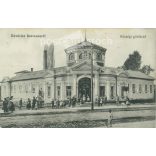 1914 - Municipal steam bath, Szerencs. Published by Zoltán Schönfeld. Original old photo. Black and white photo sheet, old postcard. (2792825)