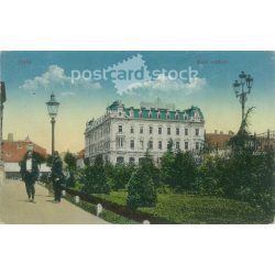   1917 - Royal Hotel, Győr. Original paper image. Colored photo, old postcard. (2792829)