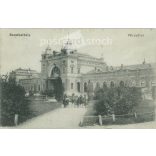 1914 - Railway Station, Szombathely. Original old photo. Black and white photo sheet, old postcard. (2792830)