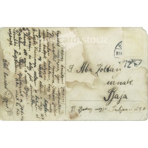 1914 - Romantic postcard. Original old photo. Colored photo, old postcard. (2792832)