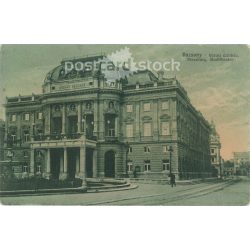   ca 1915. City Theatre, Bratislava. Original paper image. Colored photo, old postcard. (2792836)