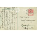 1917 - Detail of Tapolca Bath, Miskolc. Published by Bertalan Balla. Original paper image. Colored photo, old postcard. (2792843)