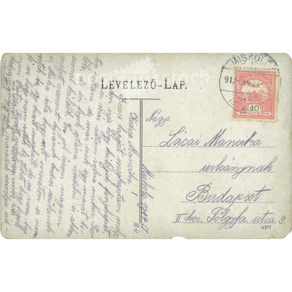 1917 - Lillafüred, Miskolc. Original paper image. Colored photo, old postcard. (2792845)