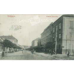   1913 – Kossuth Lajos-utca, Esztergom. Published by Grószner B.. Original old photo. Black and white photo, old postcard. (2792847)