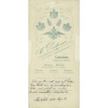 1900 - Studio portrait of an elegant young lady. The person in the picture is known. The photo was taken in the photo studio of C. Pitzner, Karlsbad. Old photo. Original  Cabinet card / CDV photo / hardback photo. (2792848)