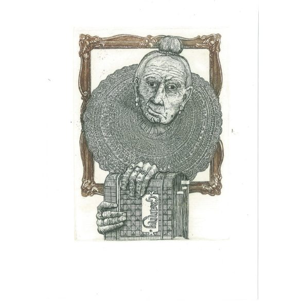 Zoltán Vén (1941-): Small Gallery. Original etching. Painting/graphic. (2792853)