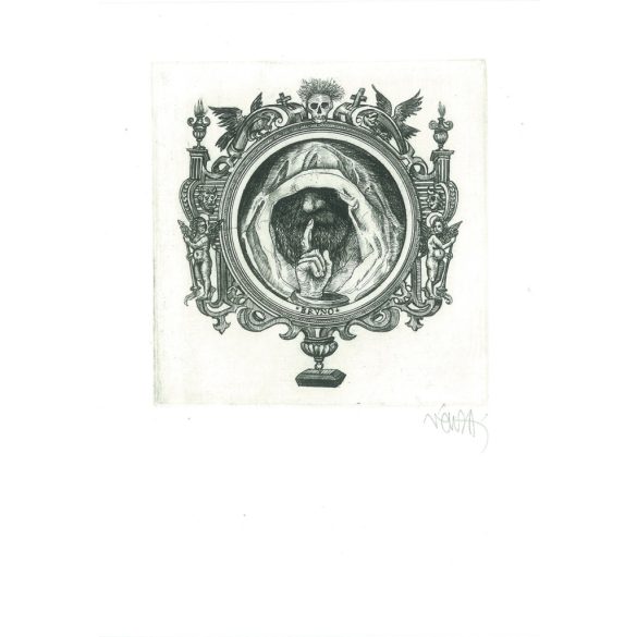 Zoltán Vén (1941-): Small Gallery. Signed, original etching. Painting/graphic. (2792854)