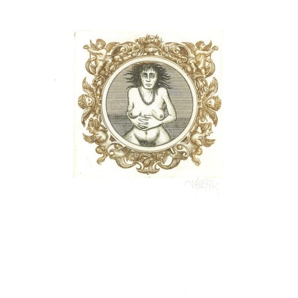 Zoltán Vén (1941-): Small Gallery. Signed, original etching. Painting/graphic. (2792861)