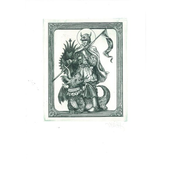 Zoltán Vén (1941-): Small Gallery. Signed, original etching. Painting/graphic. (2792862)