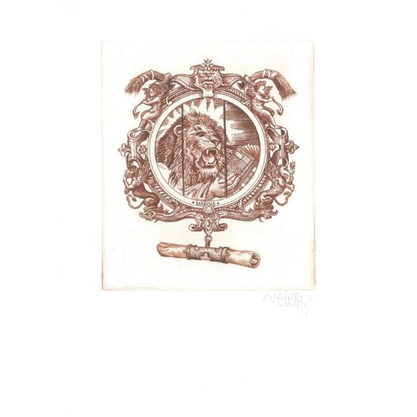 Zoltán Vén (1941-): Small Gallery. Signed, original etching. Painting/graphic. (2792863)