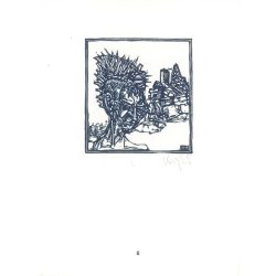   Róbert Kőnig: From Cornwall to Edinburgh 1987 - graphic epigrams. Salisbury I. X3. Marked, original woodcut. Painting and graphics category. (2792872)