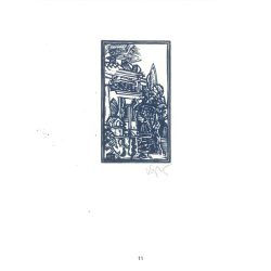   Róbert Kőnig: From Cornwall to Edinburgh 1987 - graphic epigrams. Bath I. X3. Marked, original woodcut. Painting and graphics category. (2792875)