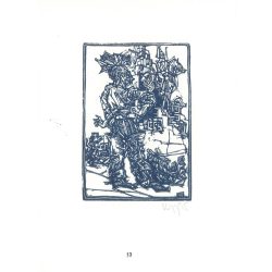   Róbert Kőnig: From Cornwall to Edinburgh 1987 - graphic epigrams. London I. X3. Marked, original woodcut. Painting and graphics category. (2792877)