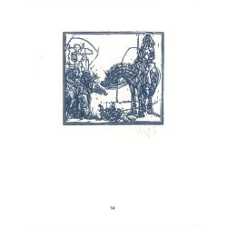   Róbert Kőnig: From Cornwall to Edinburgh 1987 - graphic epigrams. London II. X3. Marked, original woodcut. Painting and graphics category. (2792878)