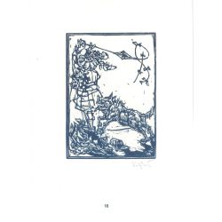   Róbert Kőnig: From Cornwall to Edinburgh 1987 - graphic epigrams. Glasgow (Orange Walk II.) X3. Marked, original woodcut. Painting and graphics category. (2792882)