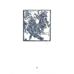   Róbert Kőnig: From Cornwall to Edinburgh 1987 - graphic epigrams. Edingburgh I. X3. Marked, original woodcut. Painting and graphics category. (2792883)