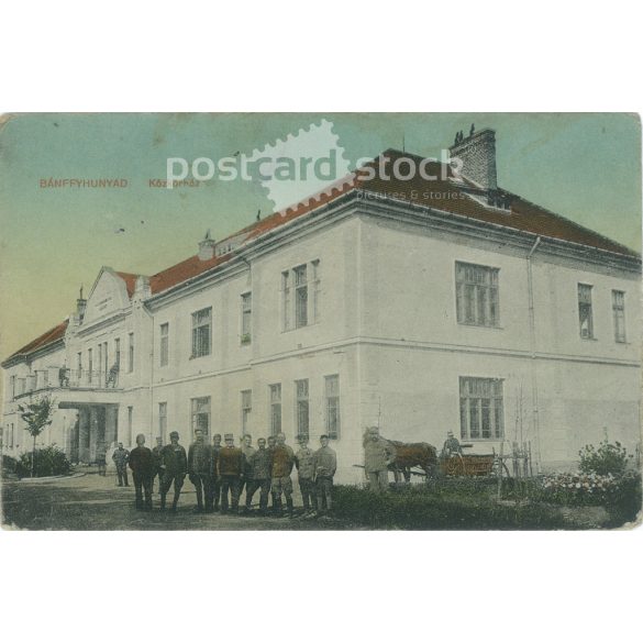 Bánffihunyad, public hospital. With Újpest Catholic Boys’ Association stamp.  Coloured photo sheet, postcard. (2792891)
