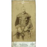 The photo shows an unknown, distinguished nobleman, in a Hungarian costume. The photo was taken in Strelisky's photographic studio in Budapest. Old photo / Cabinet photo / hardback photo. (2792939)