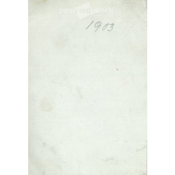 1903 - Family group on the veranda. The people in the picture and the artist are unknown. Original paper, black and white photo (2792965)