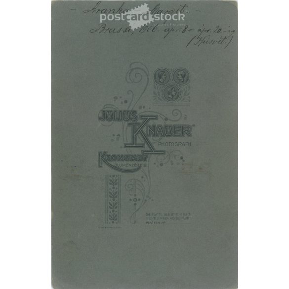 1906 - Brasov, Aranka and Margit. Old photo / Cabinet photo / Hard back photo (2793056