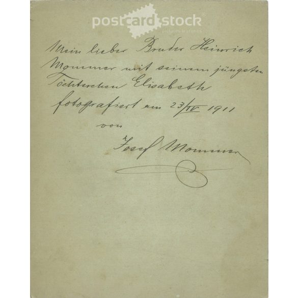 1911 - With little Elizabeth. Original, engraved paper (2793077)