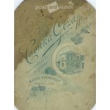 1907 - Unknown young couple. The artist of the picture is Géza Csonka, Târgu Mures. Old photo / Cabinet photo / Hardback photo. Damaged. (2793116)