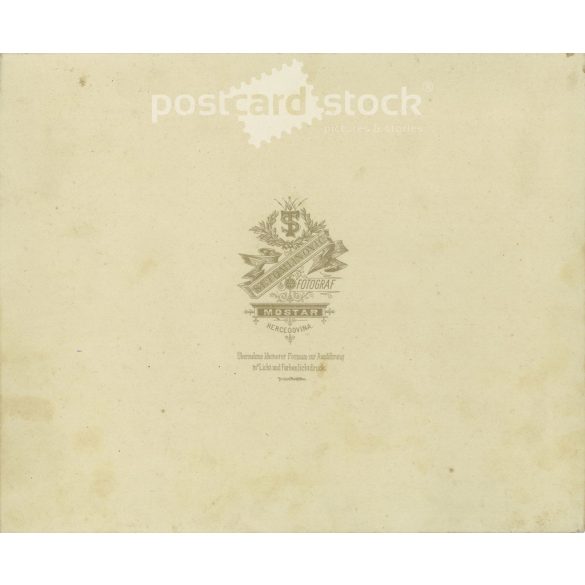 1910 - Photo of a Mostar squadron. Original, large, cardboard mounted, paper photo (2793132)