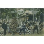 1913 - Károly Forgó’s Castle Square kiosk. Coloured photo sheet, postcard. (2793171)