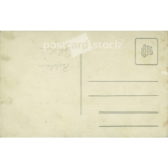 Jockey team, training in the countryside or at a competition. Original paper photo. Black and white photo sheet, postcard. (2793189)