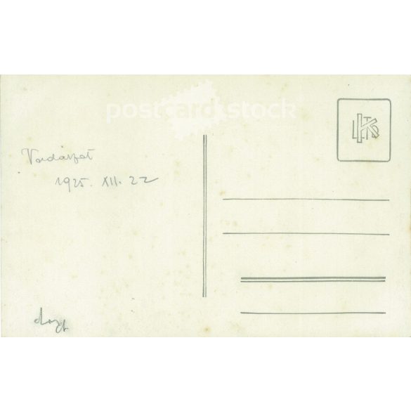 1925 - Hunting, group photo, somewhere in Hungary. The author and the identity of the people in the picture are unknown. Original on paper. Black and white photographic sheet, postcard. (2793203)