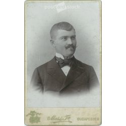   Photo by Mai and Company, Budapest. The person in the picture is unknown. Original cabinet photo / hard back photo / water card, CDV photo (2793258)