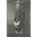 1909 - Studio photo of a young officer. Made in the Medek photographic studio in Budapest. Old photo / Cabinet photo / Hard back photo. (2793393)