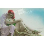 1920 - as years. French, artistic, erotic postcard. Original photo. Coloured photo postcard. (2793395)