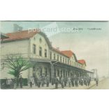 1915 - Bánréve, railway station. Original photo. Colored photo, postcard.(2793411)