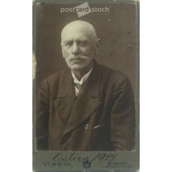   1917 – Cabinet photo of József Broncsavszky, the work of the József Torda photo studio. Original cabinet photo / hardback photo / business card, CDV photo. (2793418)
