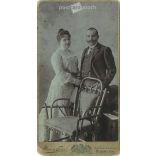 Photographed by Mai and Partners photo studio, Budapest. The person in the photo is unknown. Original  Cabinet card / CDV photo / hardback photo. (2793421)