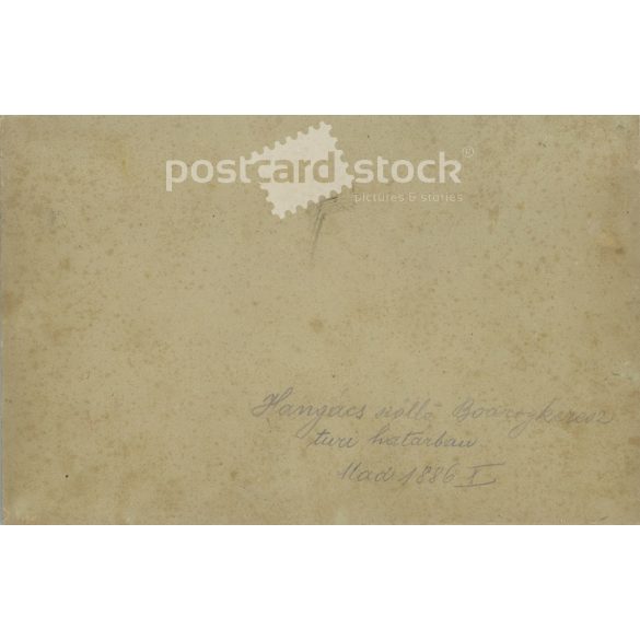 1886 - Hangács, vineyard. Hunting in the Bodrogkeresztúr border during the harvest. The people in the picture and the photographer are unknown. Black and white, large, laminated photo, original paper image. (2793422)