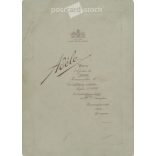 Adéle photo studio photo, Vienna. Studio, full-length photo of a distinguished couple. The identity of the people in the photo is unknown. Original  Cabinet card / CDV photo / hardback photo. (2793424)