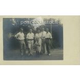 1917 - summer. Tennis club. The photo was signed by all of them. The photographer is unknown. Original photo. Black and white photo, postcard. (2793425)