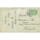 1915 - New Year’s greetings from a middle-aged, distinguished couple. The people in the picture and the photographer are unknown. Original photo. Black and white photo card, postcard. (2793439)